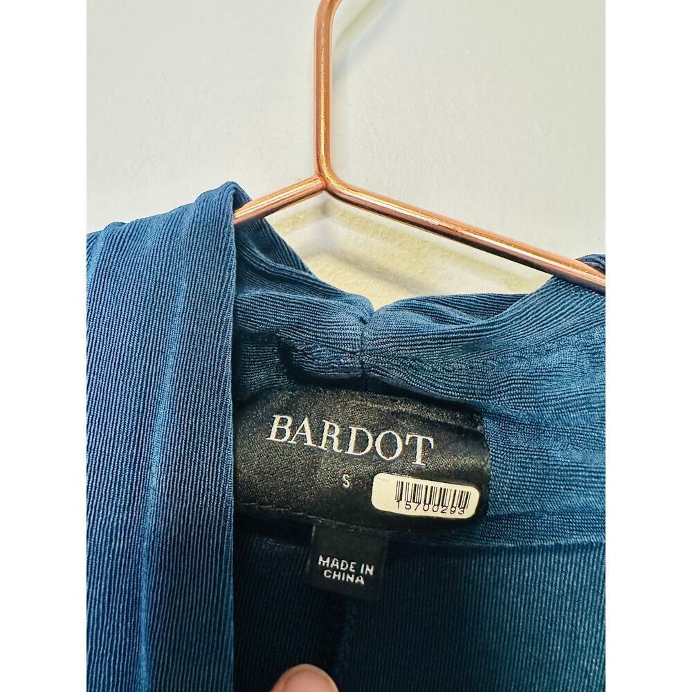 BARDOT Teal Crossover Wrapped Style Long Sleeve Wren Top Size Small - Picture 7 of 16